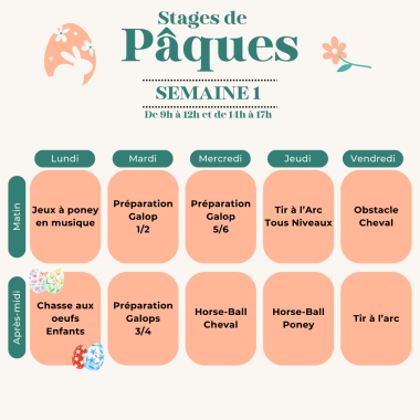 programme vacances de Pâques